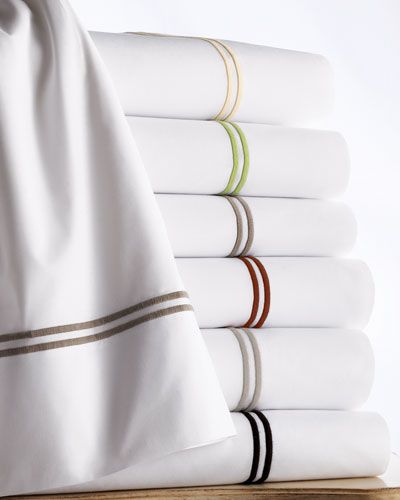 Embroidered 2 Borders White Upper sheet