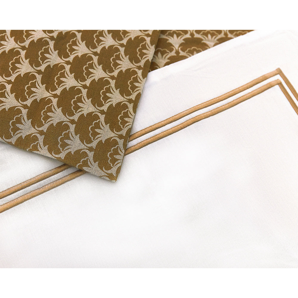 Brown Linen Full Bed set