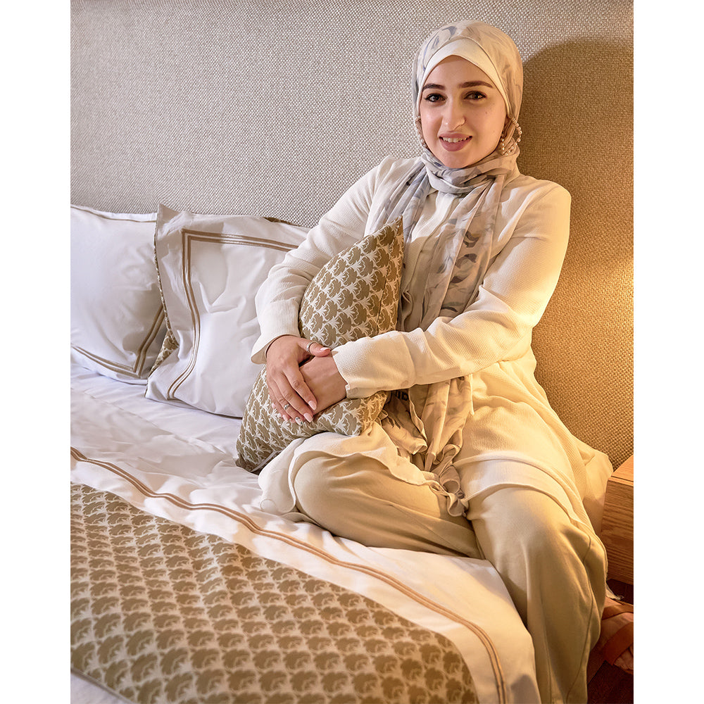 Brown Linen Full Bed set