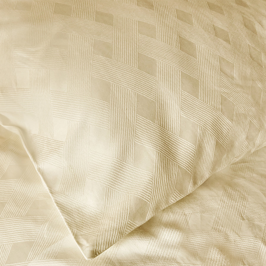 Off White Jacquard Pillow Cases