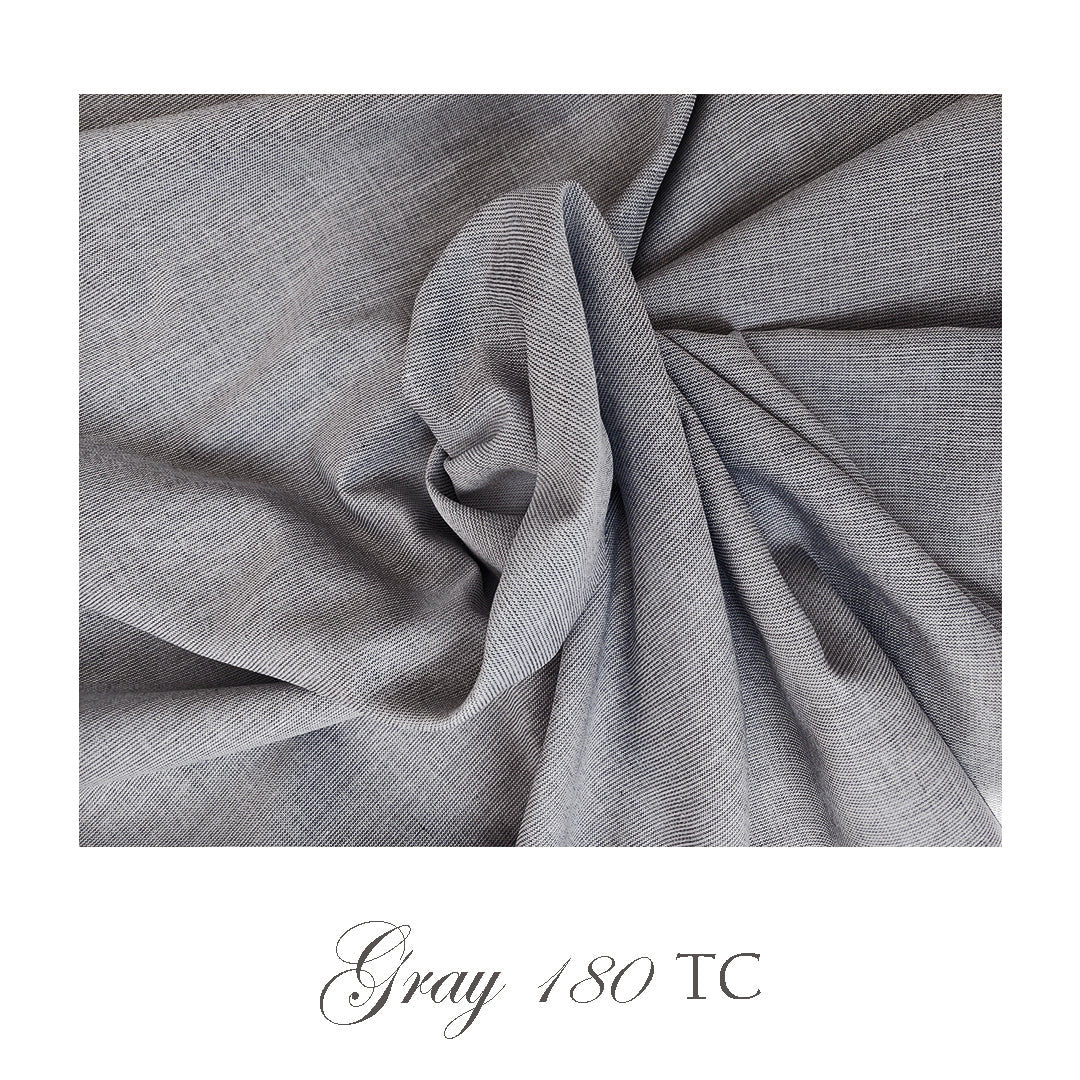 Dark Gray Plain Fitted Sheet 180TC