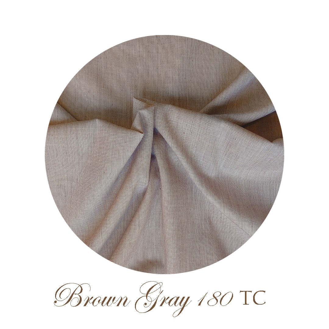 Brown Plain Fitted Sheet 180TC