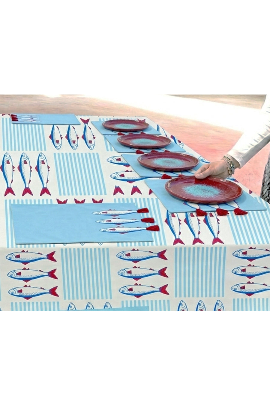 Sardines tablecloth