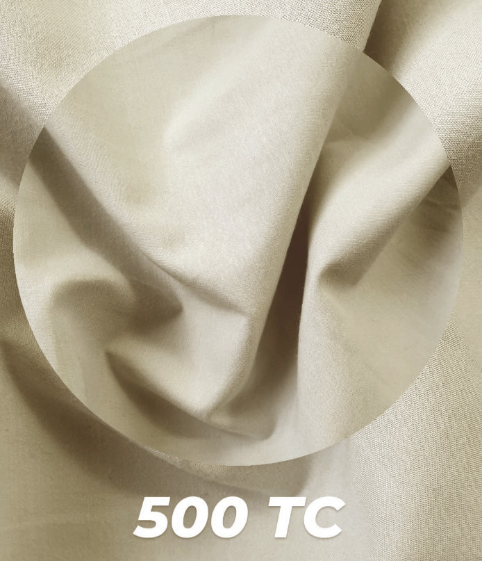 Beige olive Plain Fitted Sheet