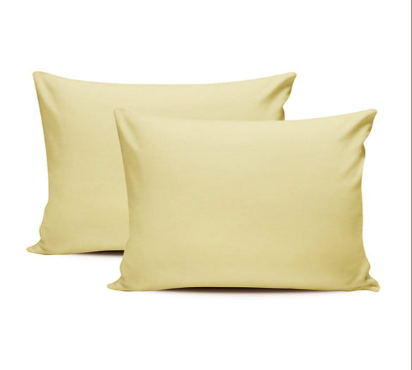 Beige Olive Plain Pillow Cases