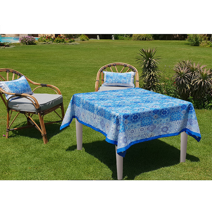 Blue floral Square tablecloth