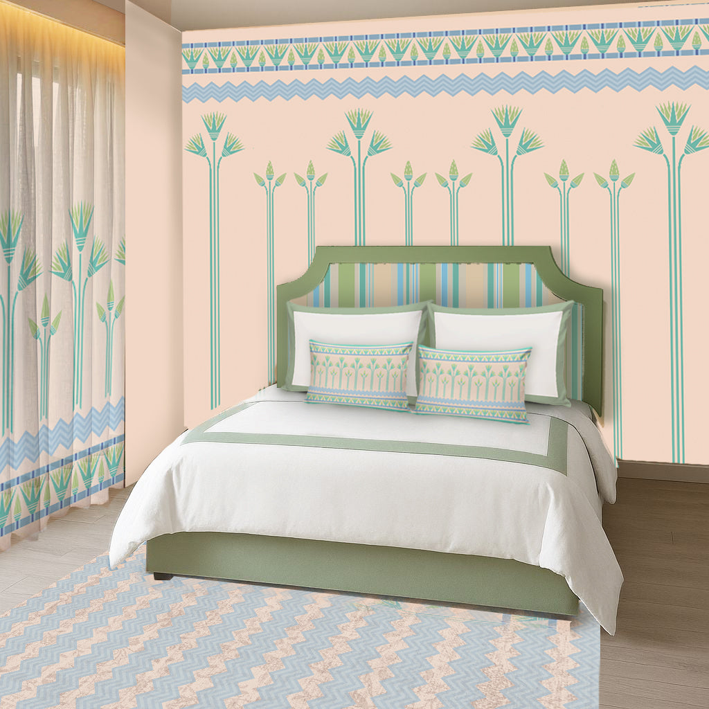 Mint White Borders Duvet cover.