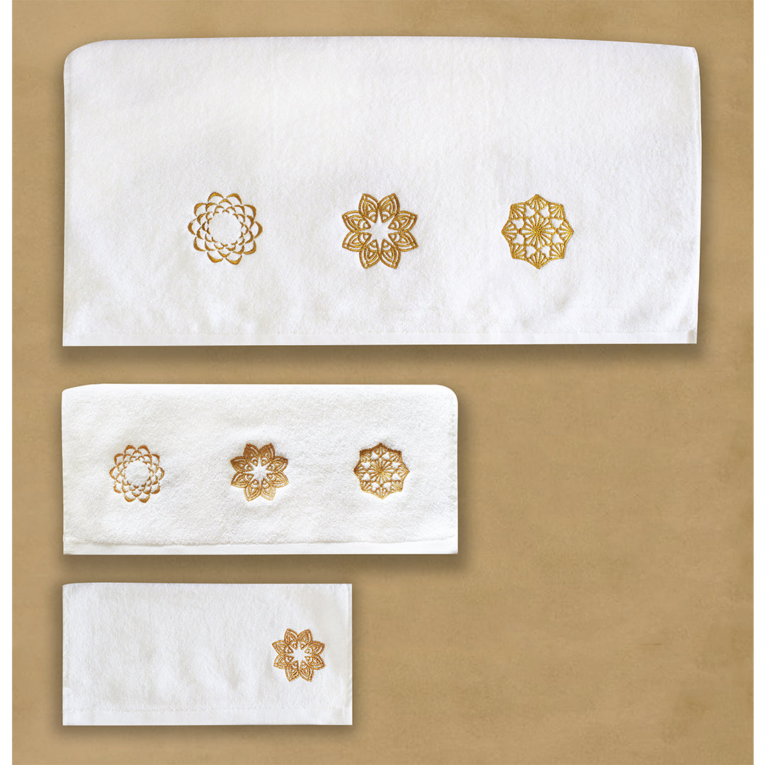 Embroidered Golden Full Bed set