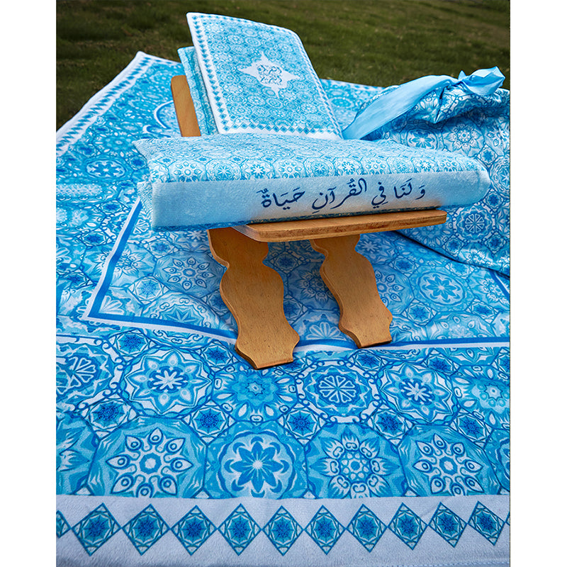 Light blue Padded Praying Carpet