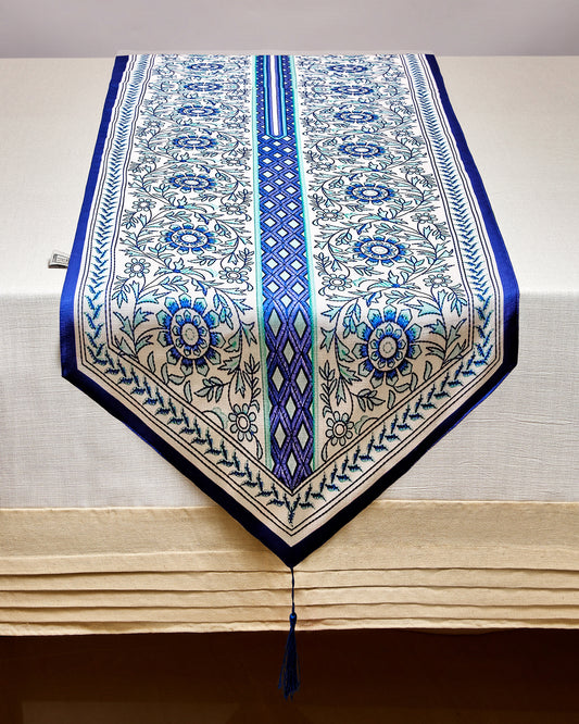 Blue Flower Table Runner.