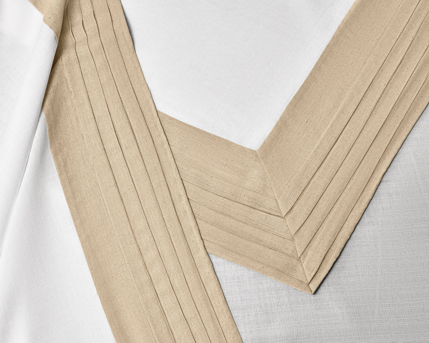 Beige Pleated Tablecloth