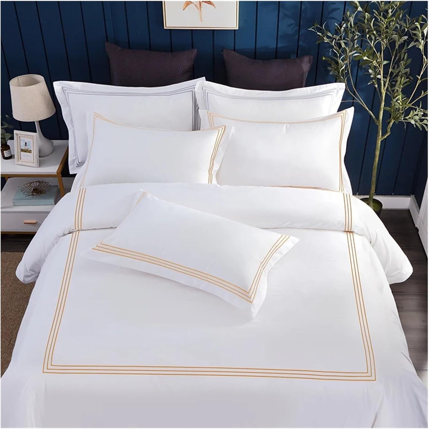 Embroidered 3 frames Full Bed set