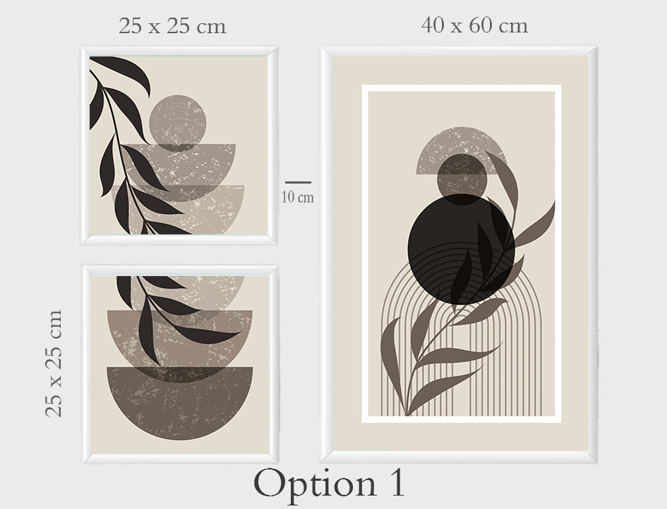 Beige Black Frame Artwork