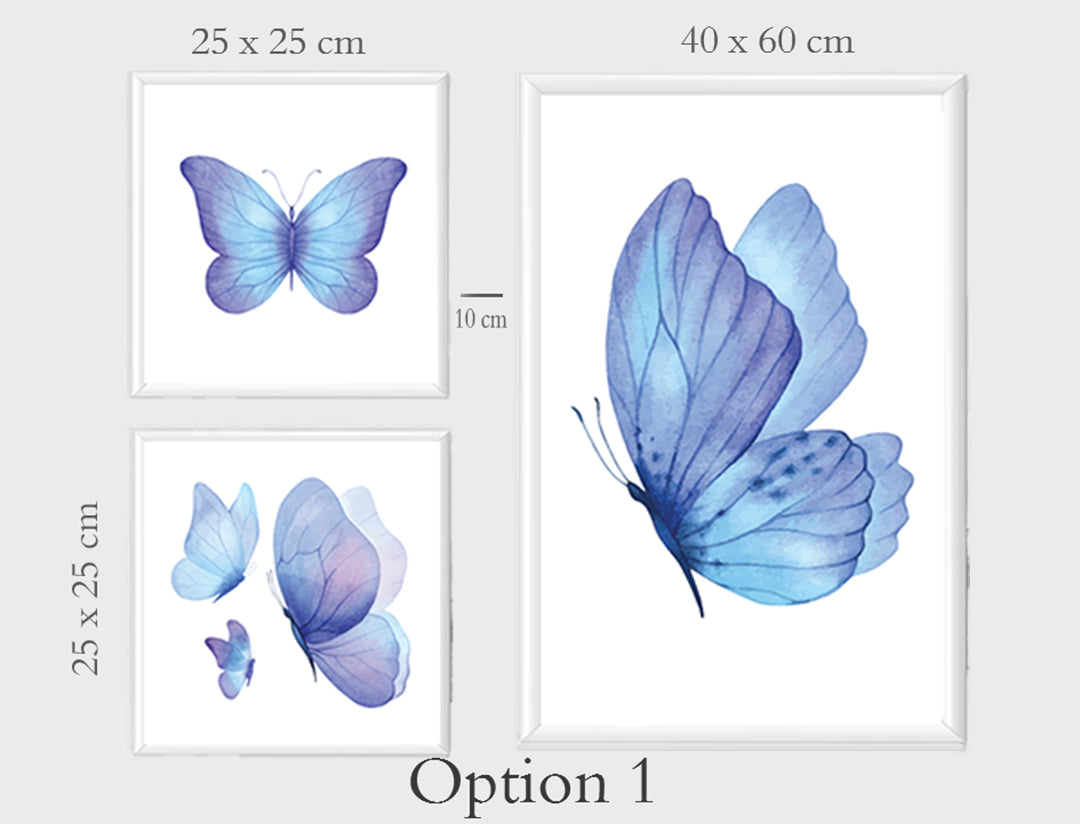 Blue Butterflies Frame Artwork