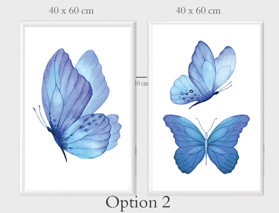 Blue Butterflies Frame Artwork