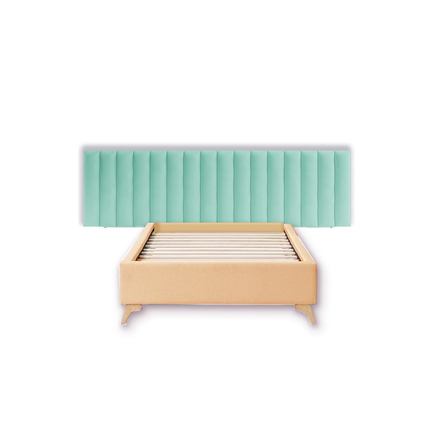 Mint Vintage Full wood x velvet Full Bed