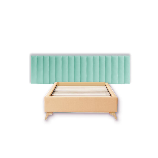 Mint Vintage Full wood x velvet Full Bed