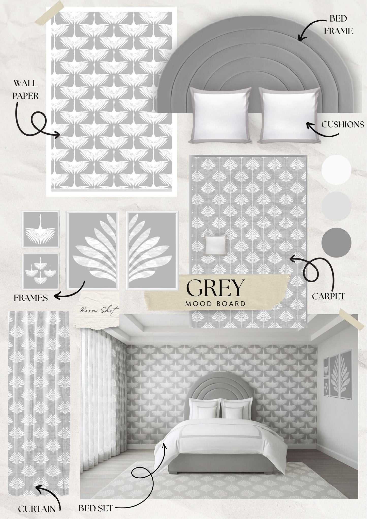 Gray Border Cushion