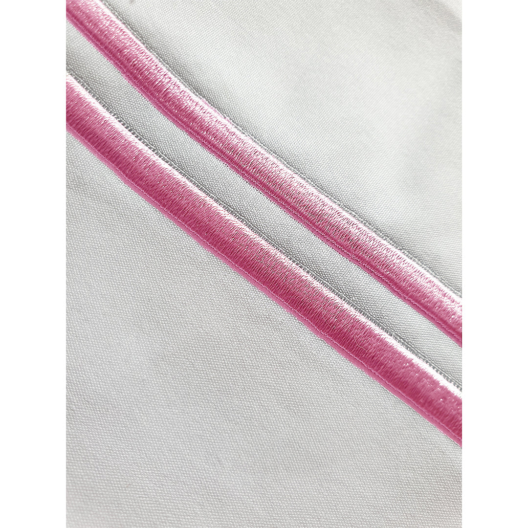 Embroidered 2 Frames White Duvet Cover.