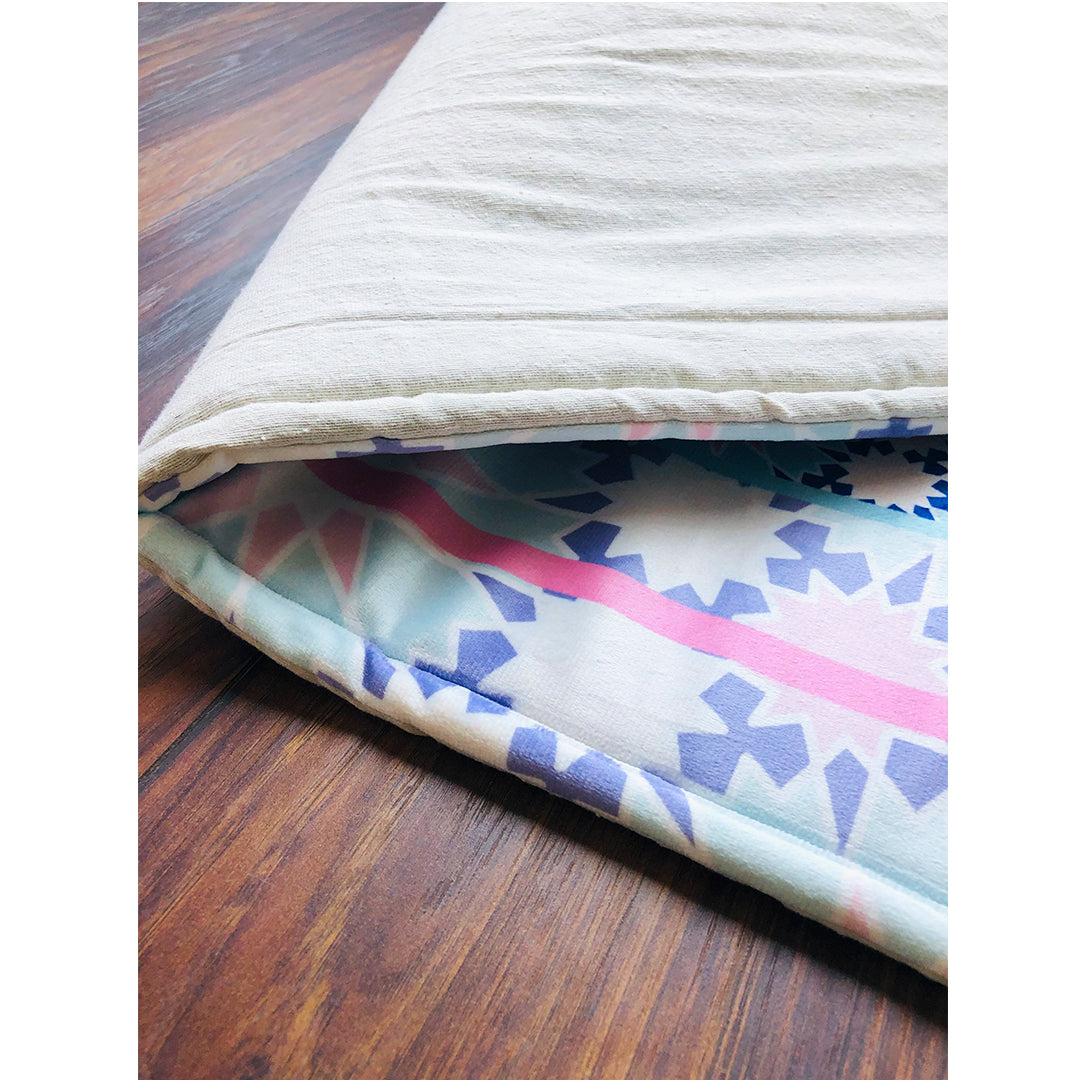 Pink flower Mandala Padded Praying Carpet