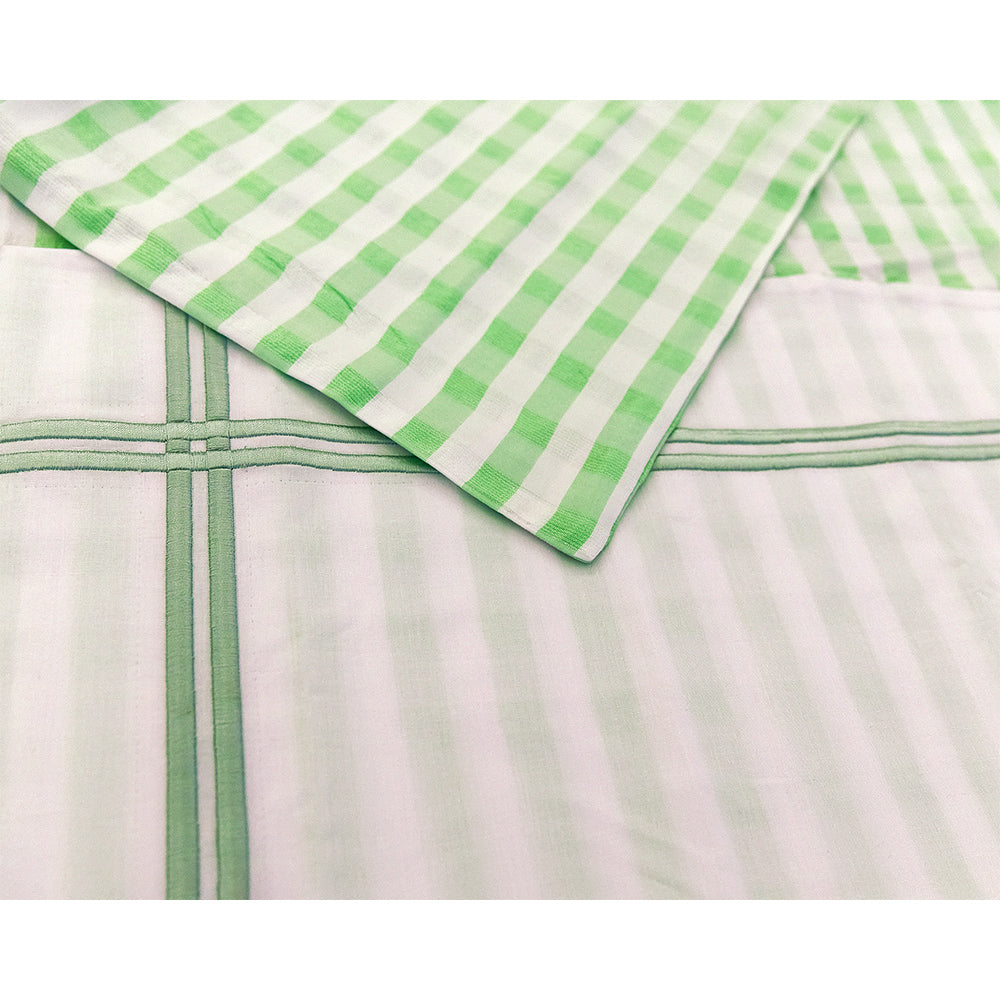 Green Checks Pillow Cases