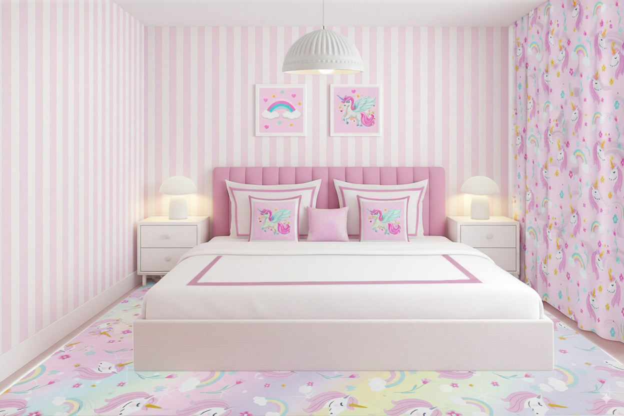 Purple Border on White Pillow Cases