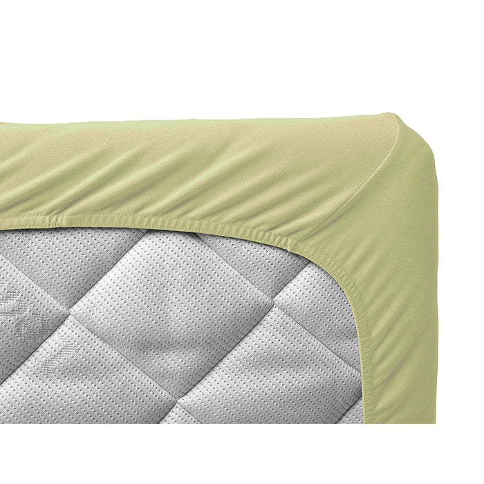Dark Olive Plain Fitted Sheet 200TC
