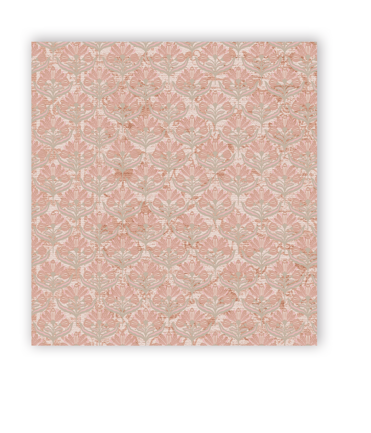 Salmon Flowers Curtain