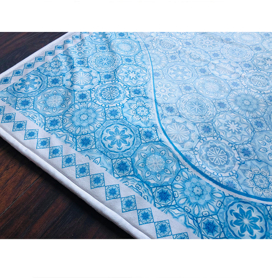 Light blue Padded Praying Carpet