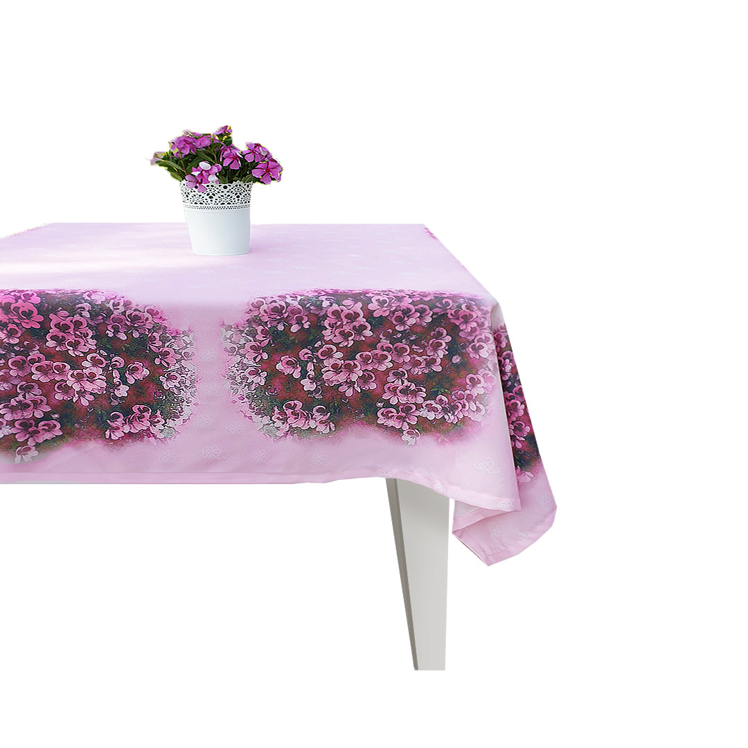 Pink Flowery Square tablecloth