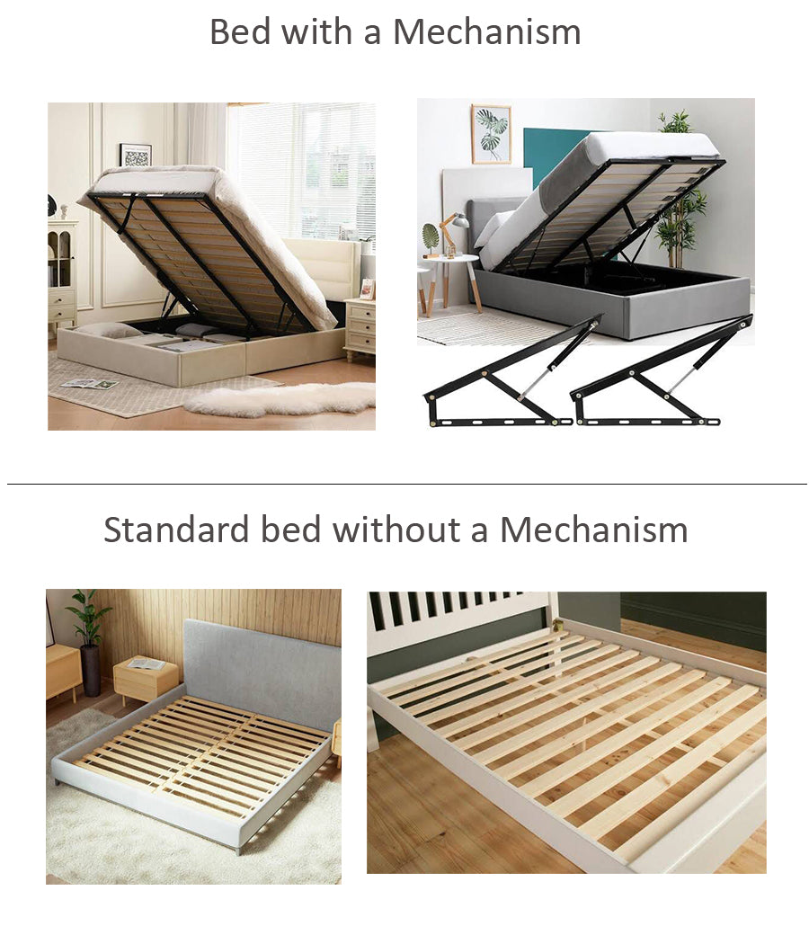 Beige Black Cane x solid wood Full Bed