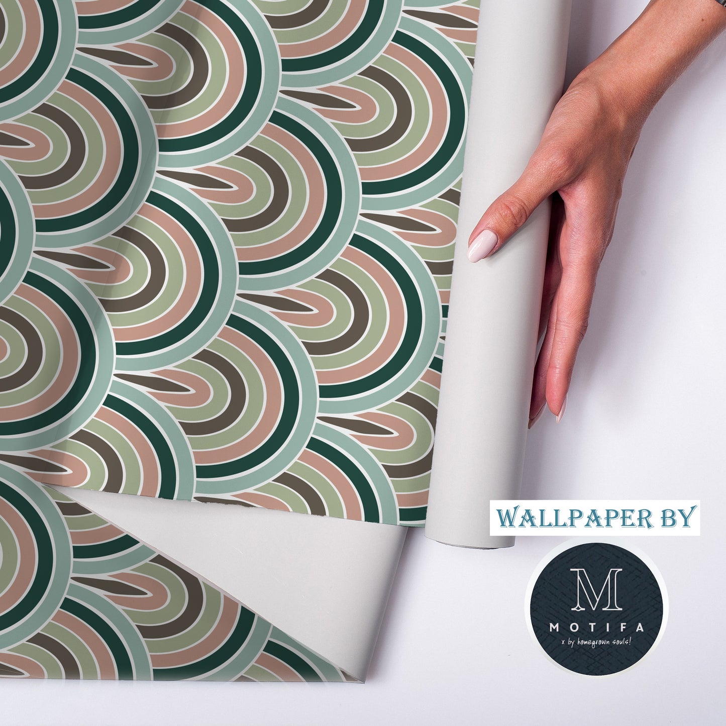 Green Shades Circle Wallpaper