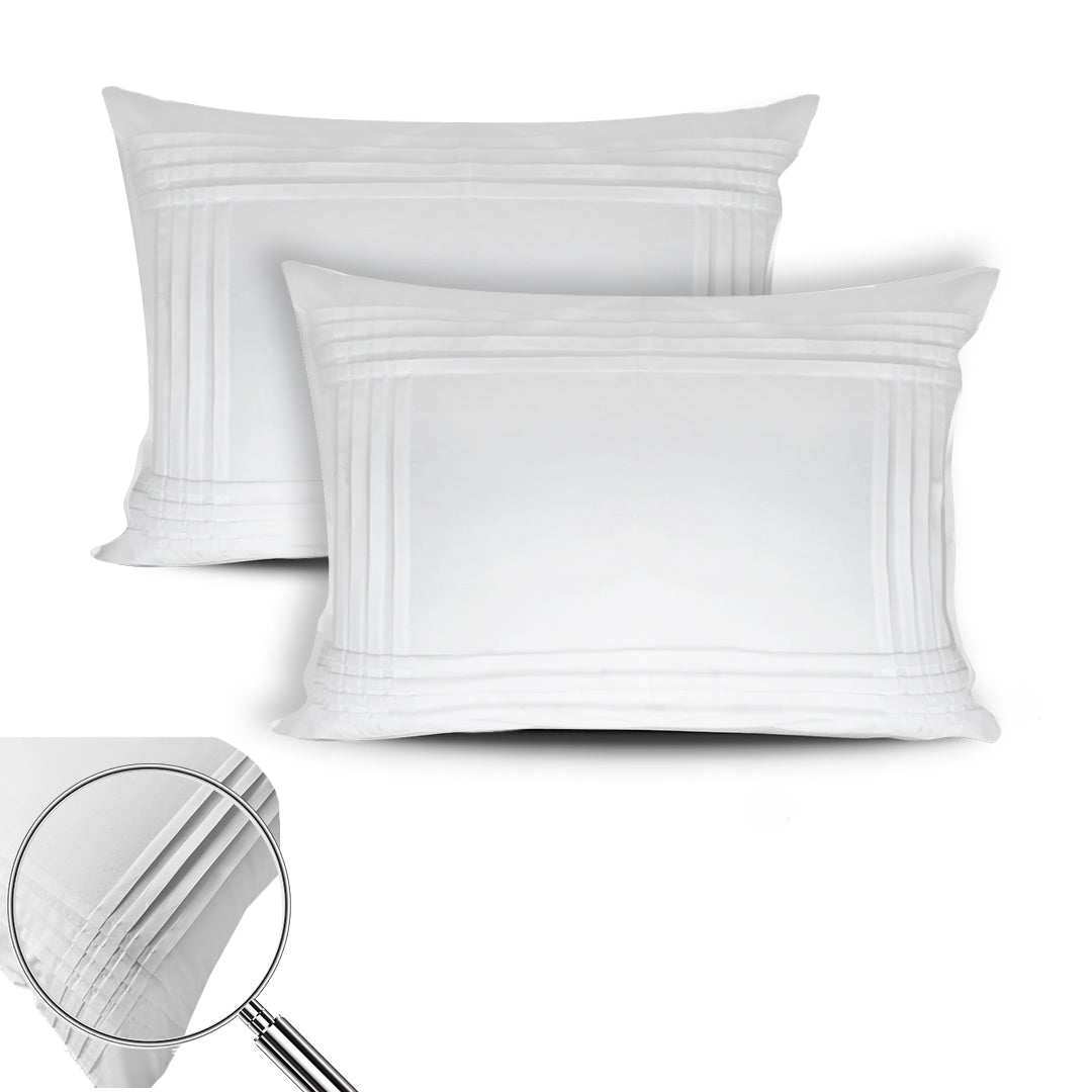 White Pleated Pillow Cases