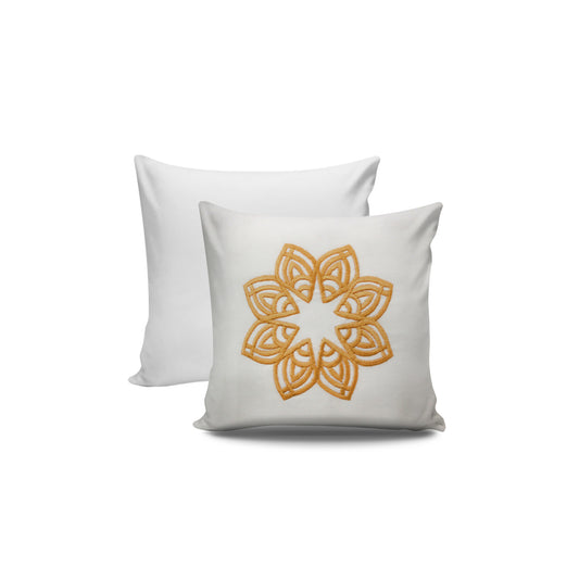 Golden Embroidered Cushion