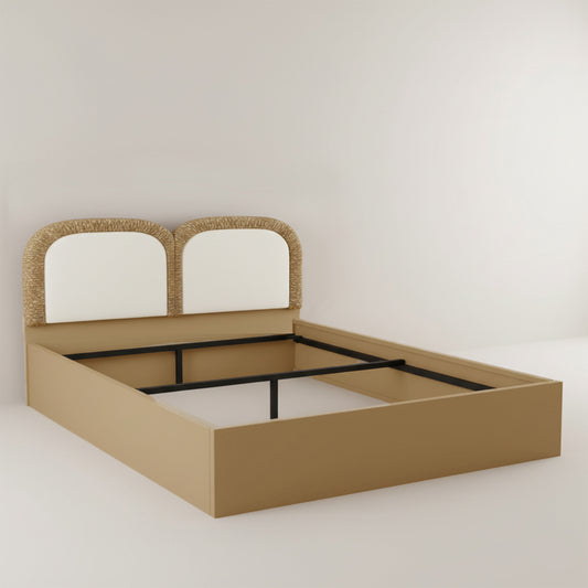 Gold  Full wood x velvet Full Bed