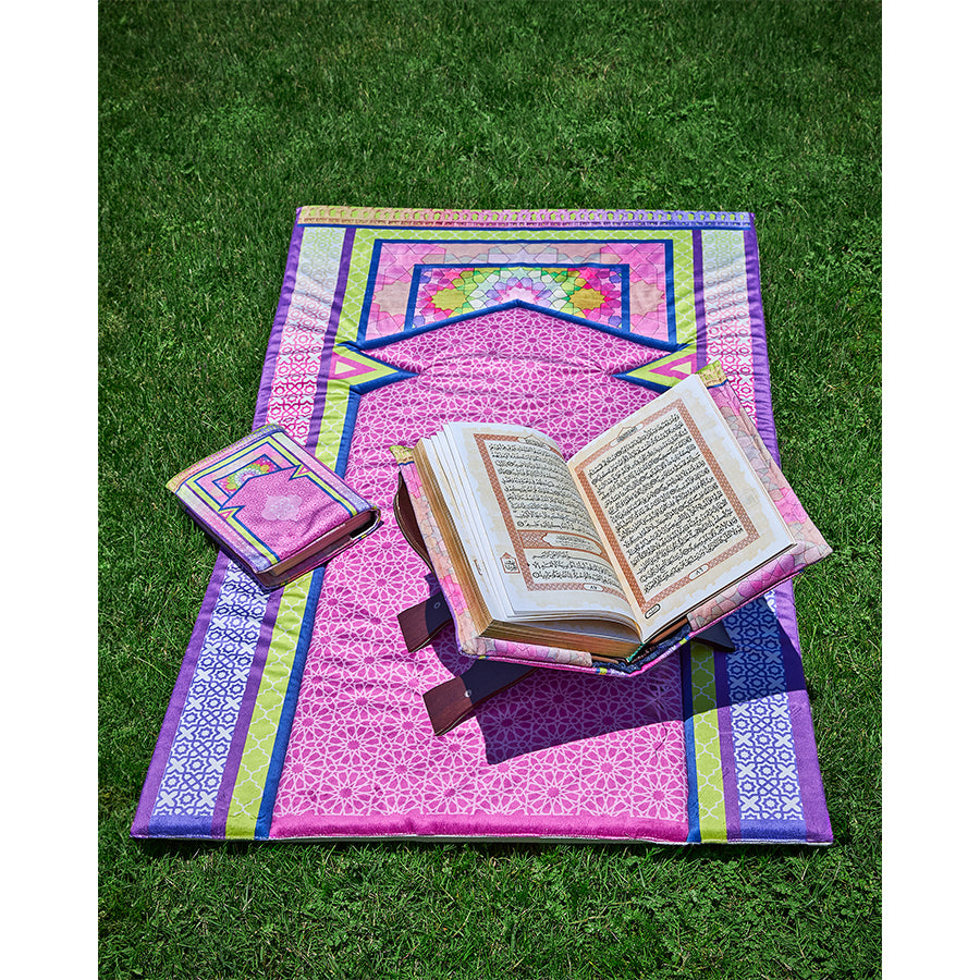 Purple lemon Padded Carpet + Quran Cover