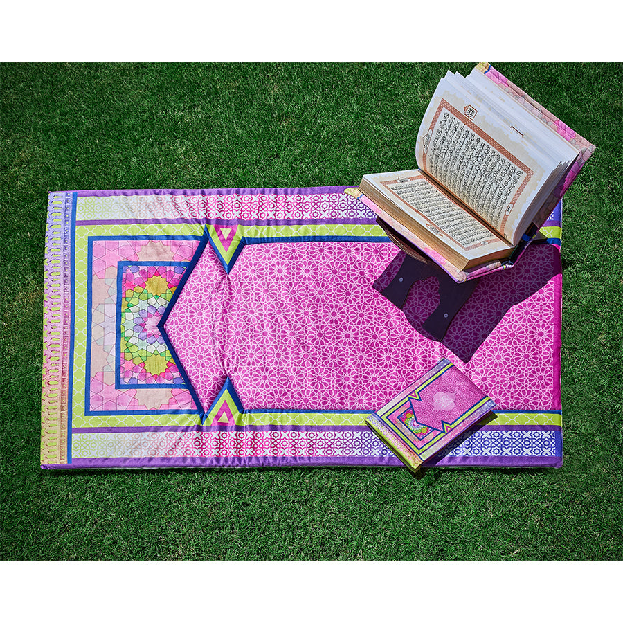 Purple lemon Padded Carpet + Quran Cover