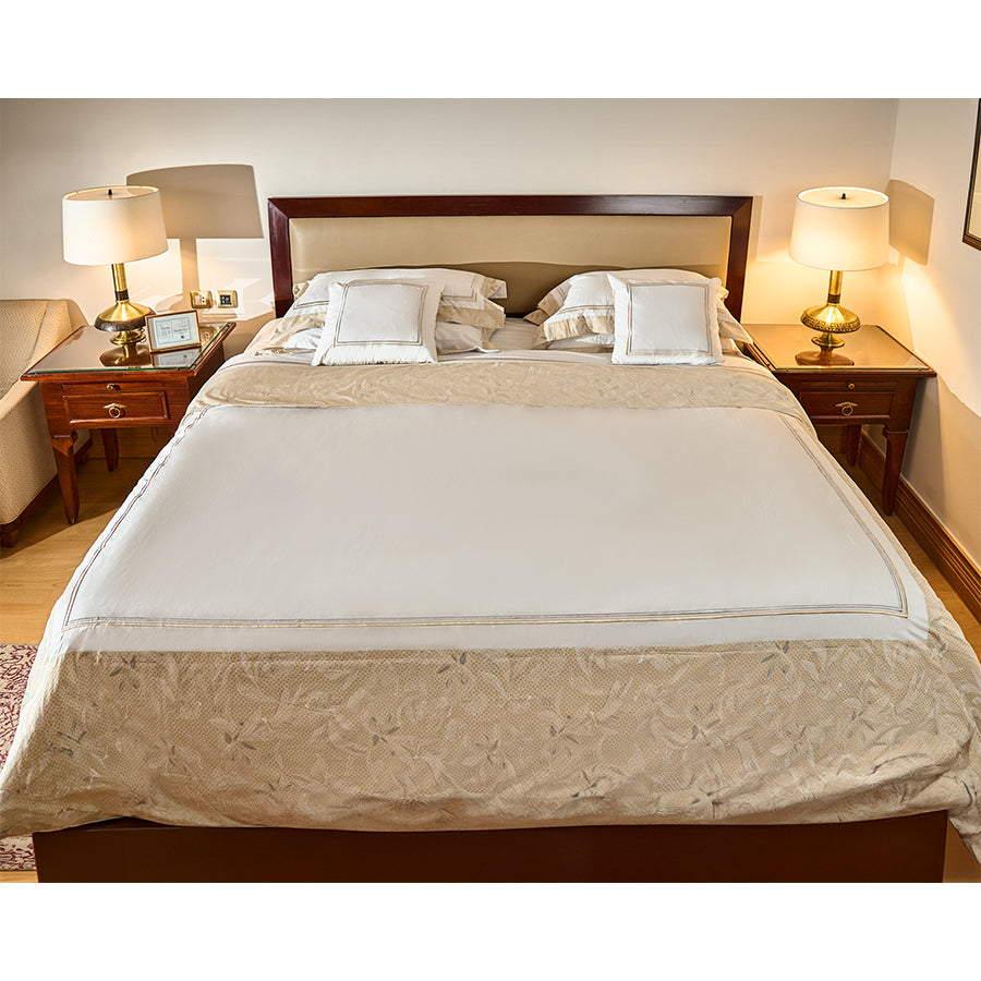 Beige Birds Full Bed set