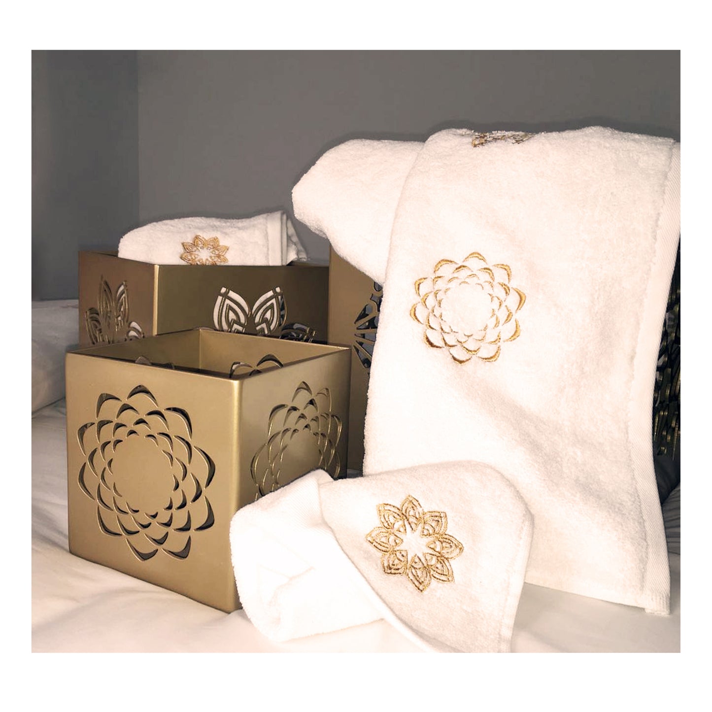 Gold Embroidered Towel