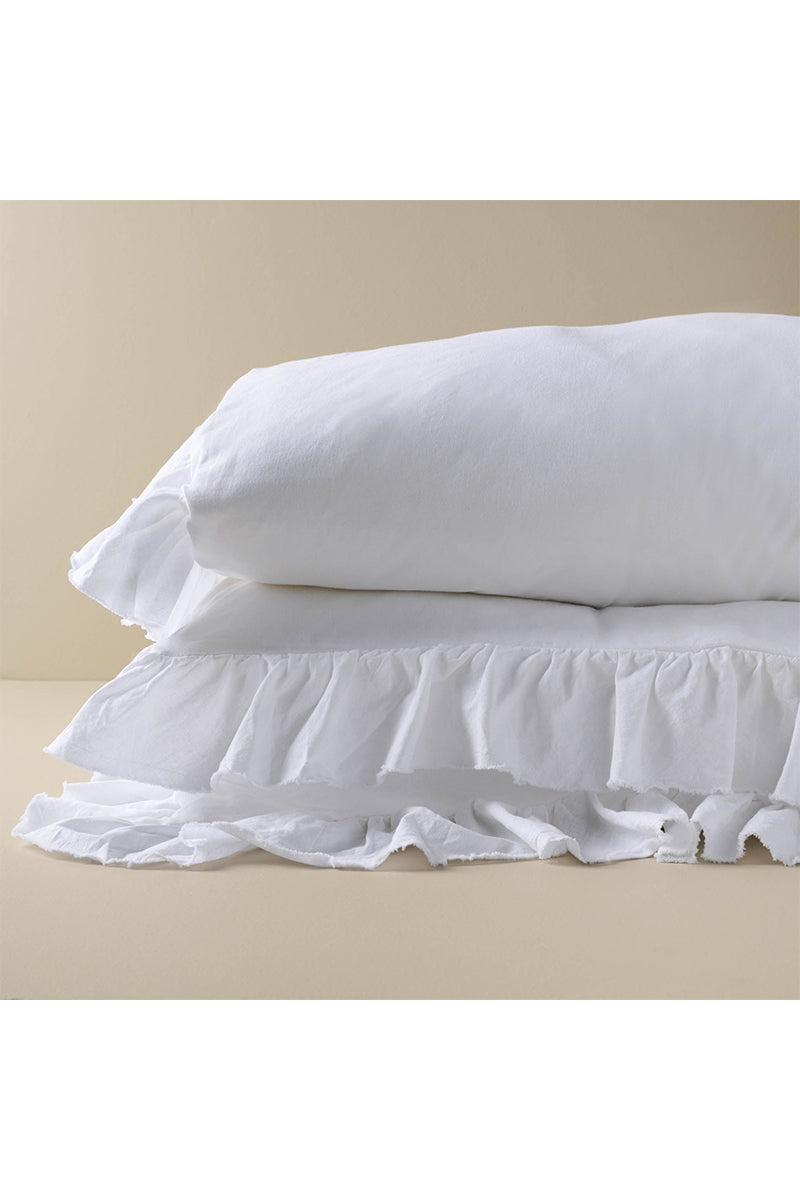 Ruffles 2 White Pillow Cases