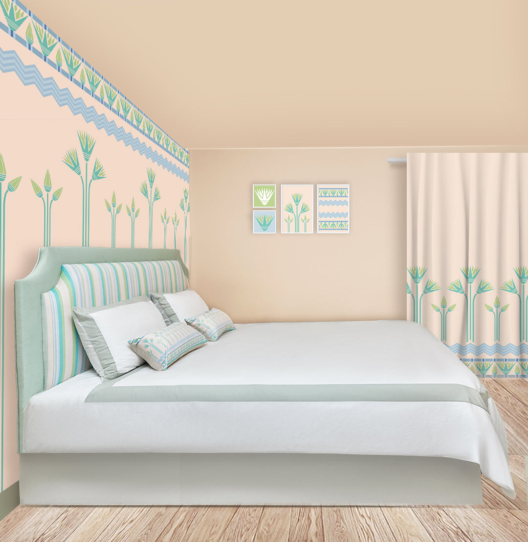 Pharaonic Full wood x velvet Full Bed