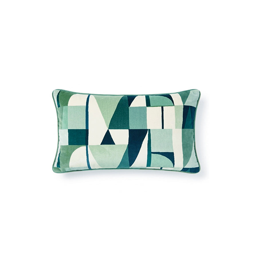 Navy Geometric Cushion