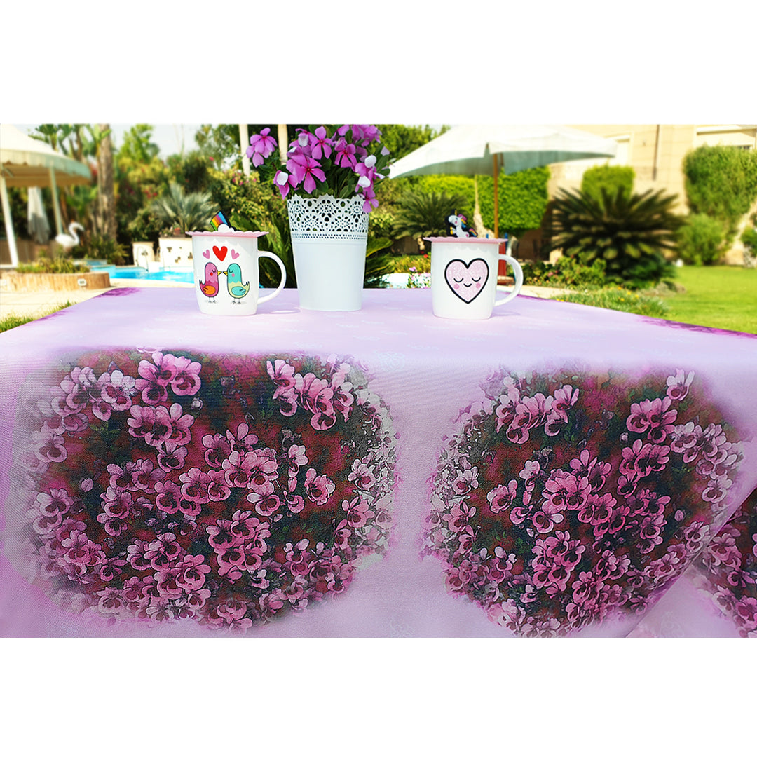 Pink Flowery Square tablecloth