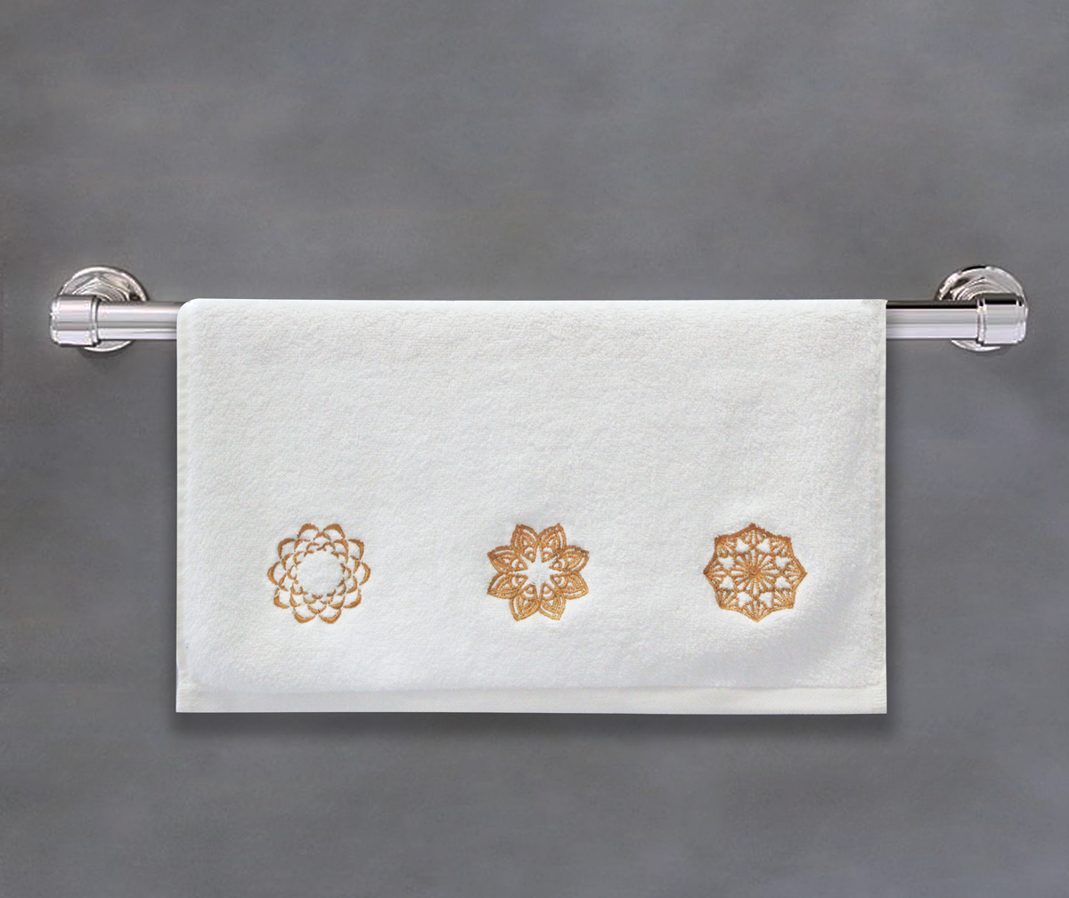 Gold Embroidered Towels Set