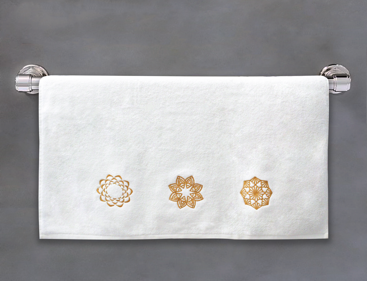 Gold Embroidered Towel