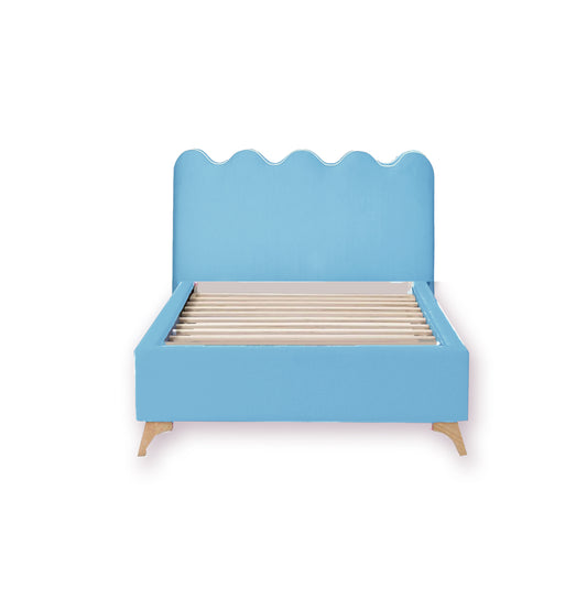 Wavy Shells Full wood x velvet Full Bed