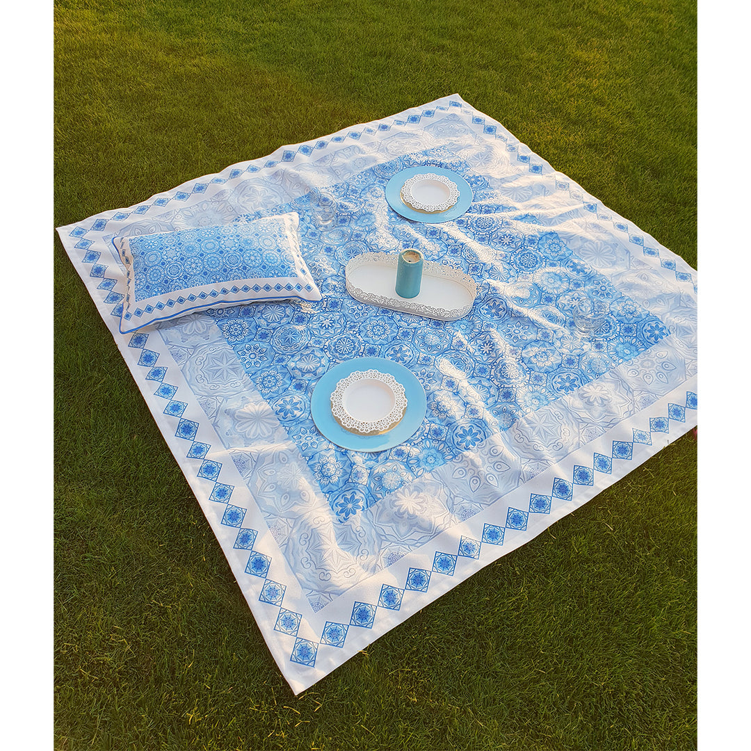 Light Blue Square tablecloth