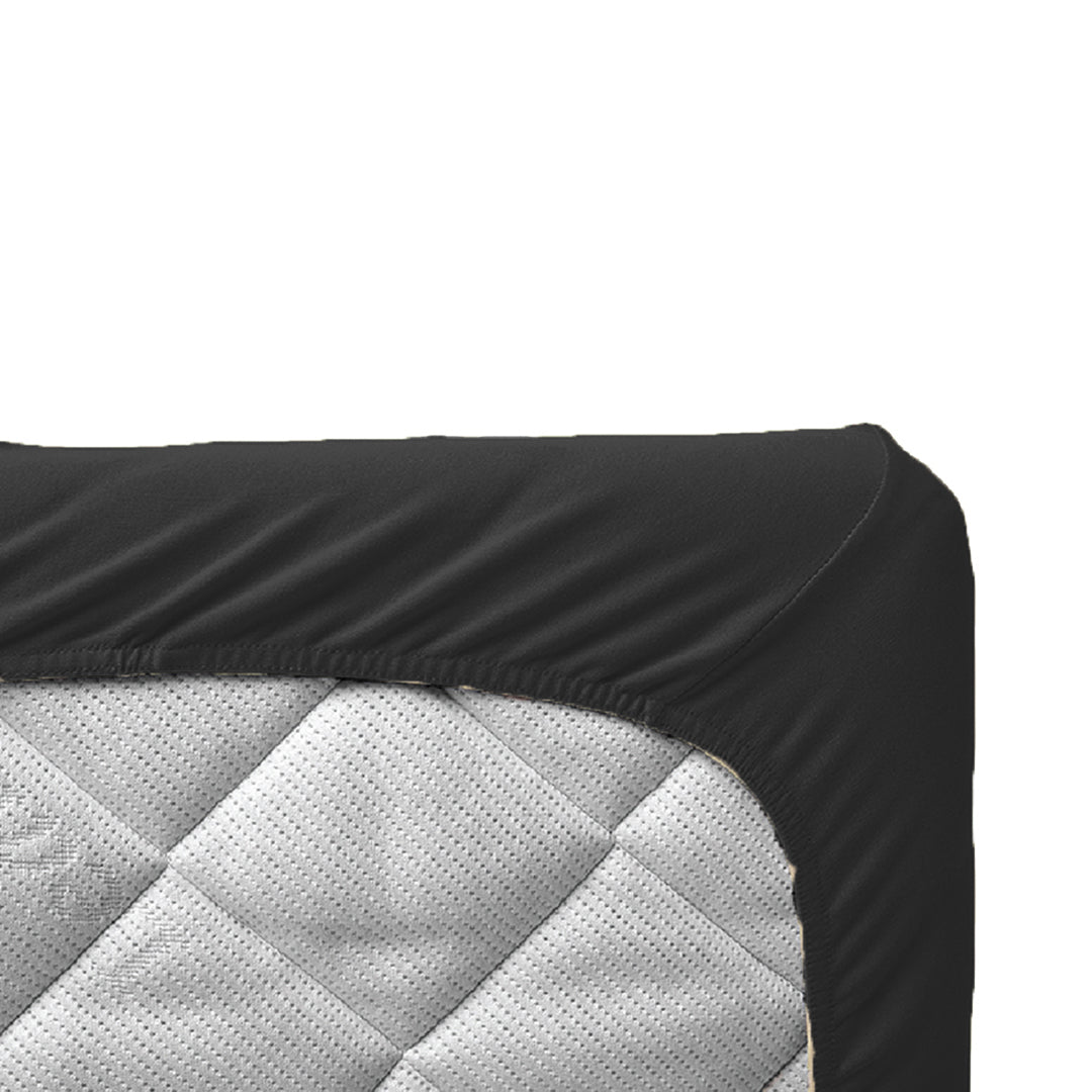 Black Plain Fitted Sheet