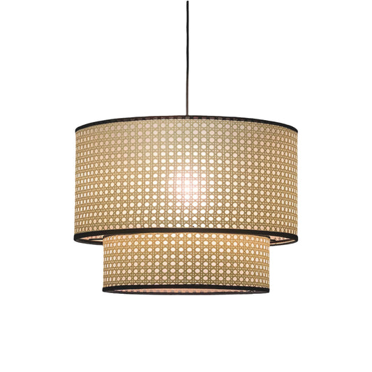 Double-Layer Rattan Pendant light by Wadi Home