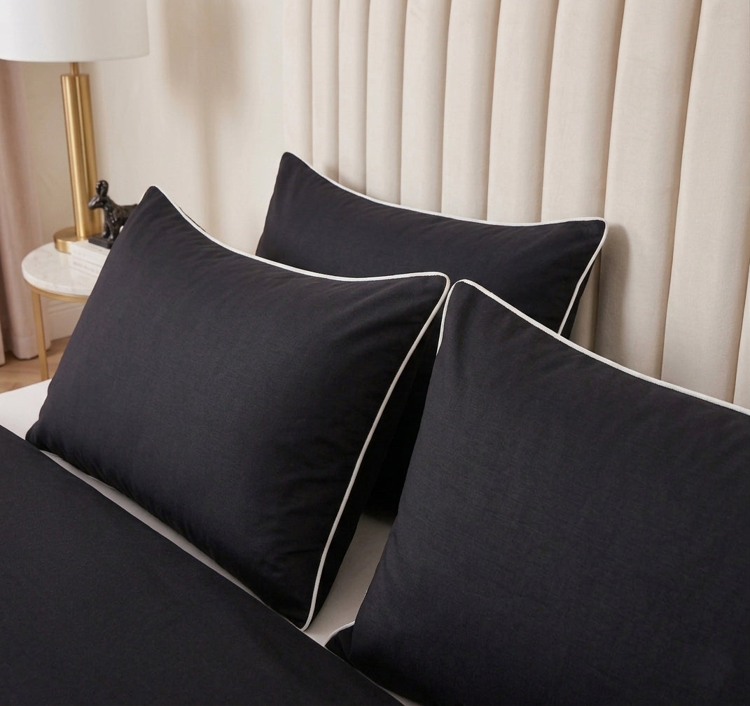 Piping Duvet cover+2 pillow cases
